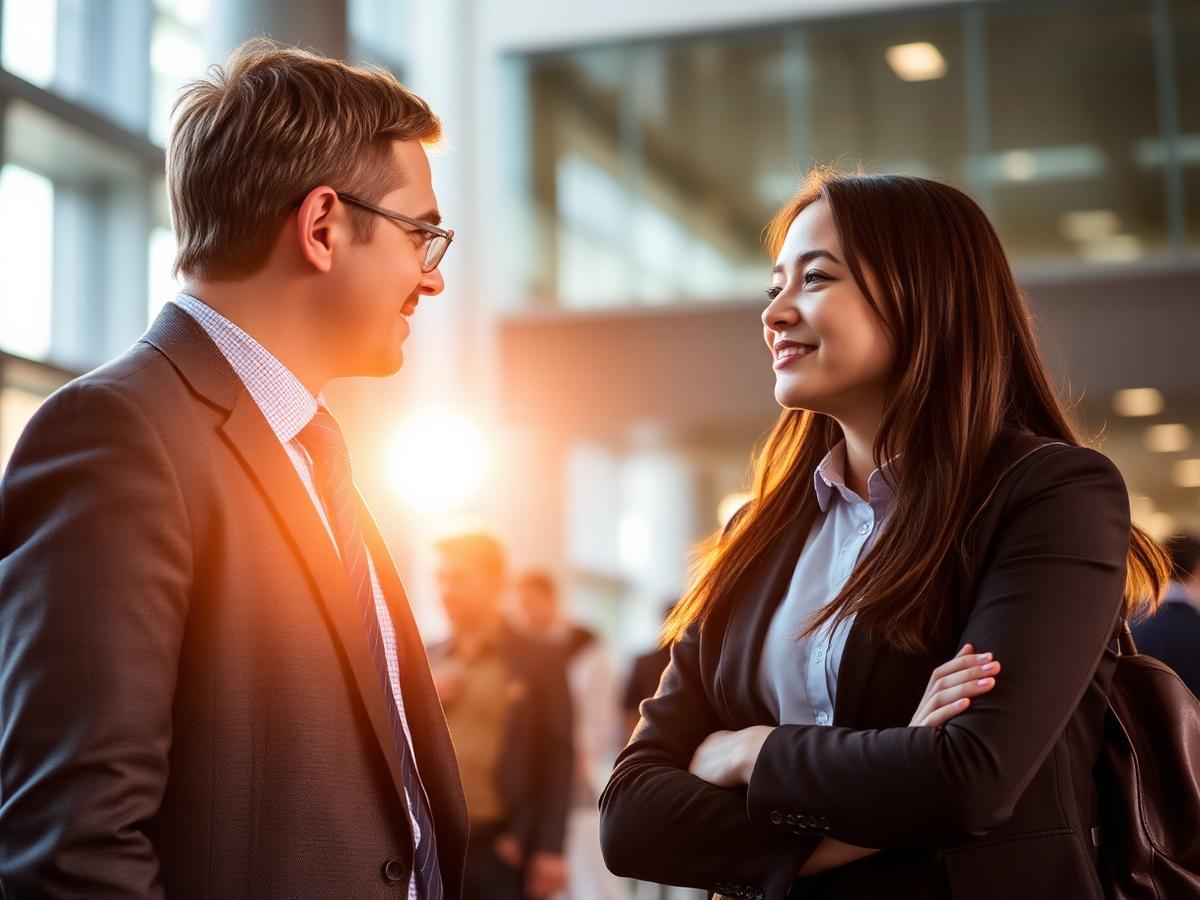 A mentor speaking with a student